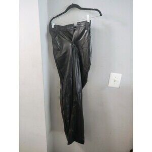 Abercrombie & Fitch 90s Straight Ultra HighRise Vegan Leather Pants Size 23/000L